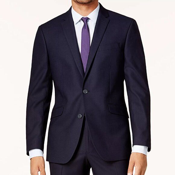 Men's Navy Suit - Kenneth Cole Reaction, Slim-Fit, Size 46L - Picture 1 of 5